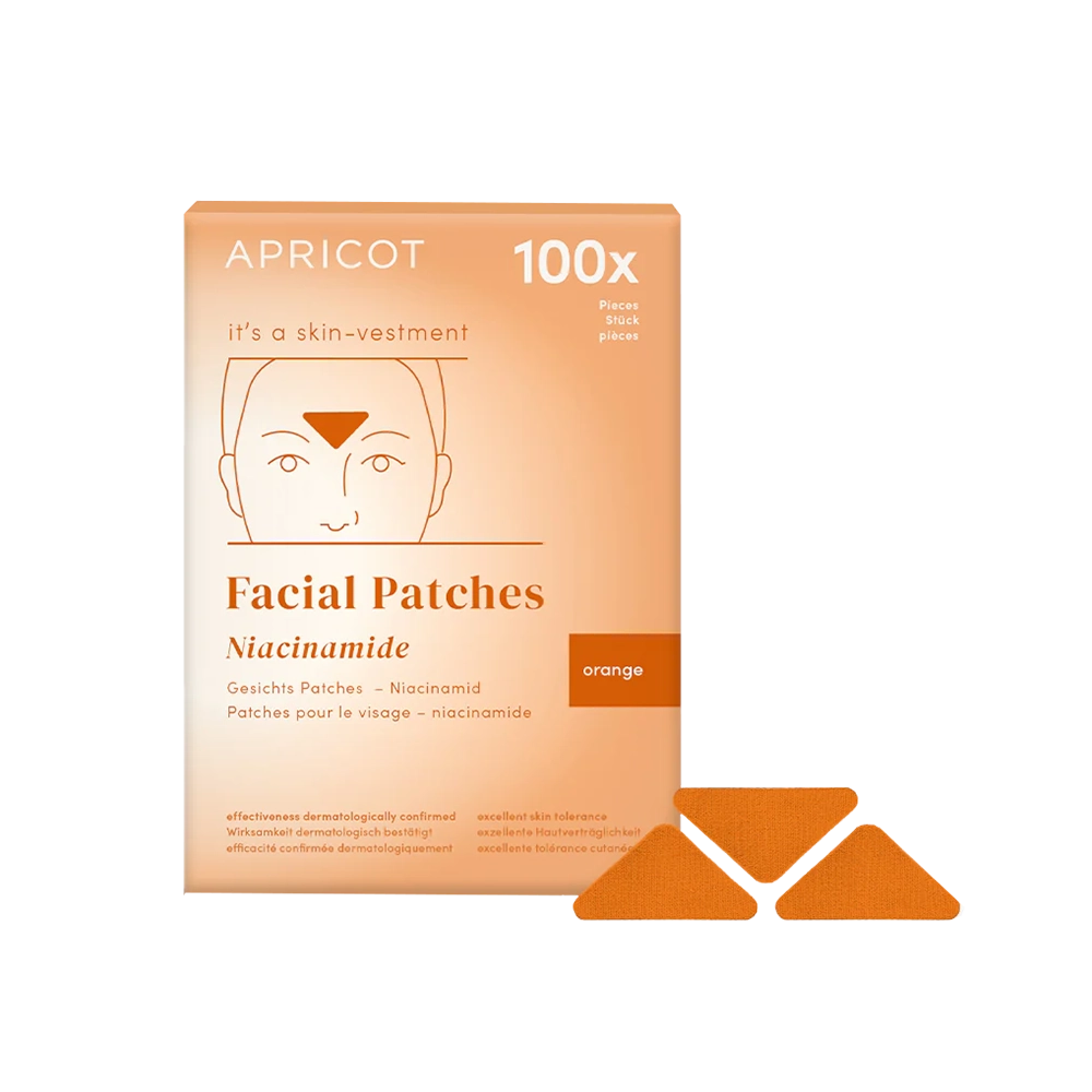 Ontspan je fronslijnen en verwen je huid: De zachte patches van Apricot, gemaakt van hoogwaardig katoen en verrijkt met verzorgende niacinamide, zijn perfect voor huid met grove poriën of hyperpigmentatie. Dermatologische tests laten zien dat rimpels al na de eerste keer gebruik zichtbaar verminderen. Vegan, duurzaam en dierproefvrij.