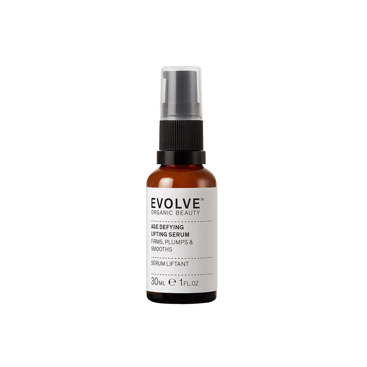 Evolve Organic Beauty Age Defying Lifting Serum 30 ml, natuurlijk vegan anti aging gezichtsserum met peptiden en hyaluronzuur voor een stevigere huid.