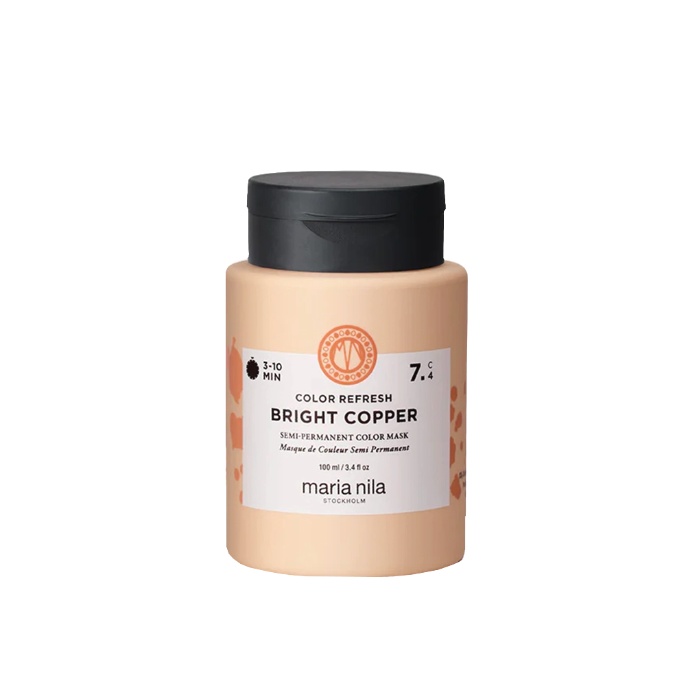 Non-permanent koper rood haar kleur masker van Maria Nila Colour Refresh.