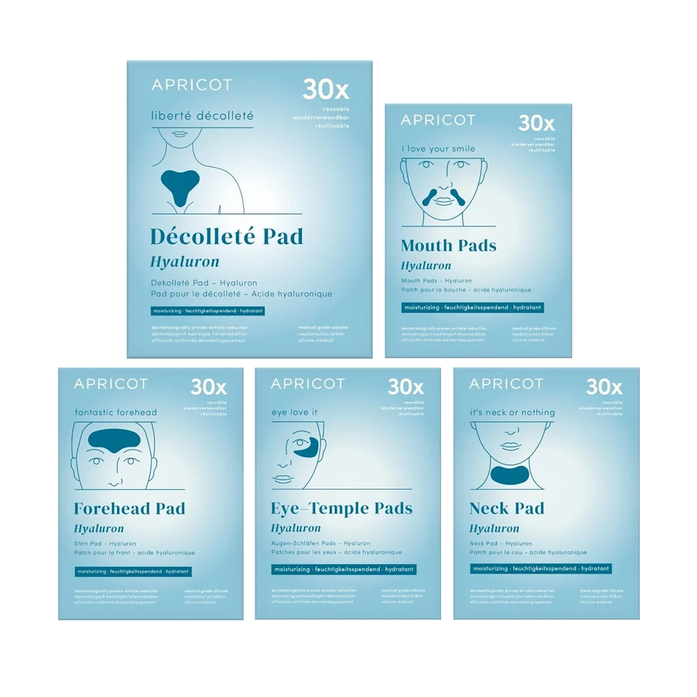 Intensieve hydratatie van voorhoofd tot decolleté: Hyaluronzuur is een echte alleskunner in gezichtsverzorging. En dat geldt ook voor de "glow time" beauty set van APRICOT.