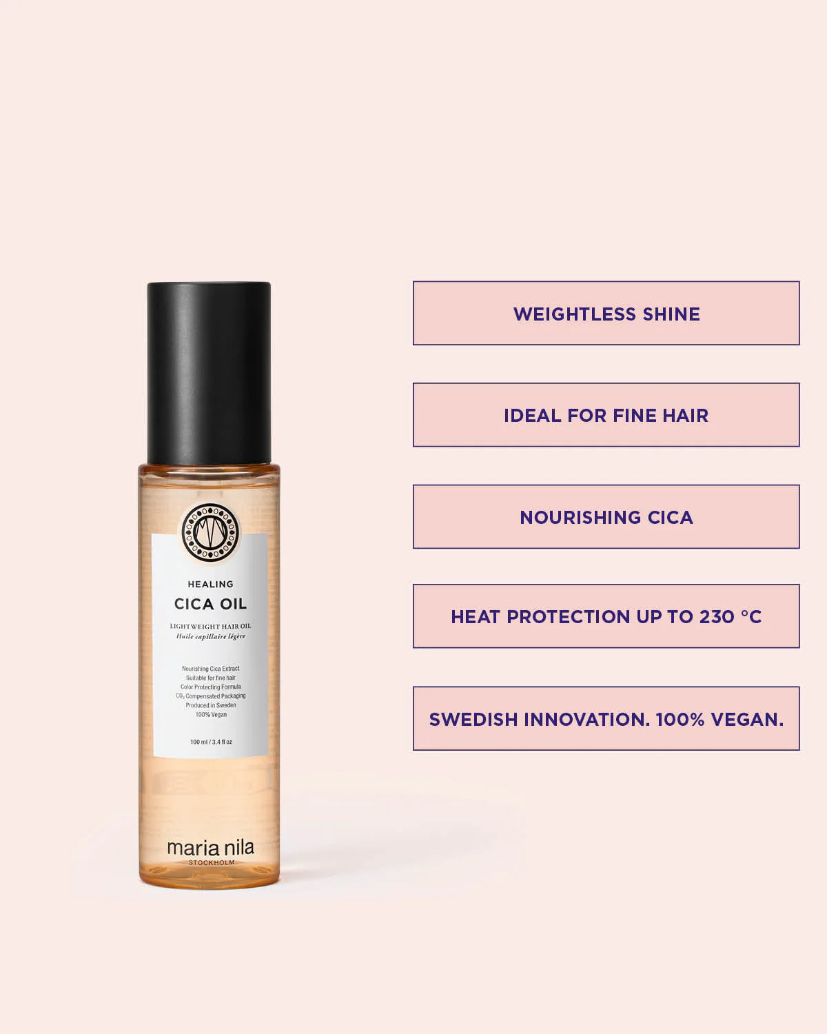 Healing Cica oil haarolie van Maria Nila eigenschappen, vegan en dierproefvrij