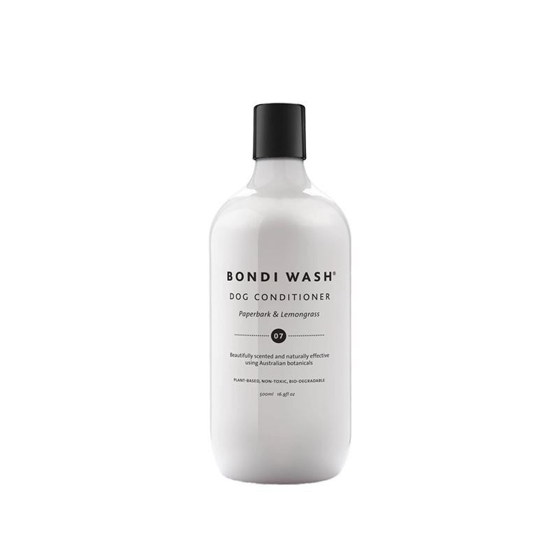 Natuurlijke en vegan conditioner voor huisdieren. Bondi Wash Dog Conditioner Paperbark & Lemongrass.