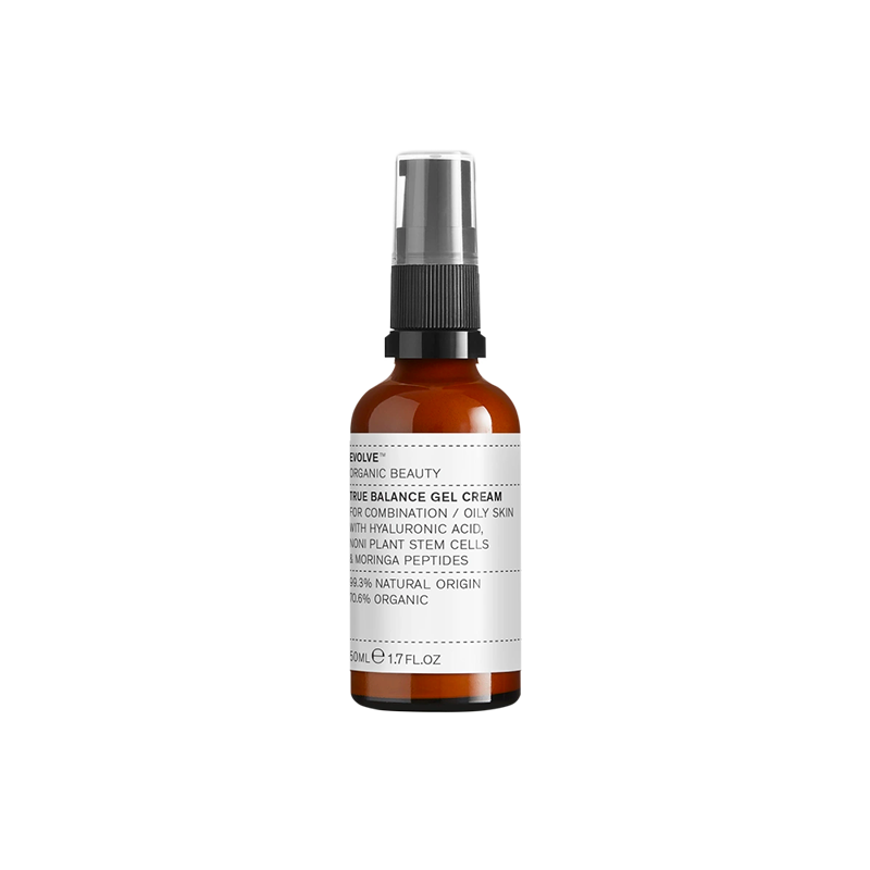 Ontdek de magie van een perfect uitgebalanceerde huid met Evolve Organic Beauty True Balance Gel Cream. Deze 100% natuurlijke gezichtsfluid bevat superfoods zoals avocado-extract, moringa-peptiden en gemberplantcellen gecombineerd met hyaluronzuur om jouw vette of gecombineerde huid perfect in balans te brengen zonder deze te overbelasten.
