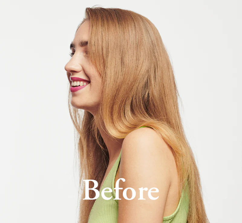 Maria Nila Colour Refresh voor en na foto's na het gebruik van een cacao bruine colour refresh kleurmasker