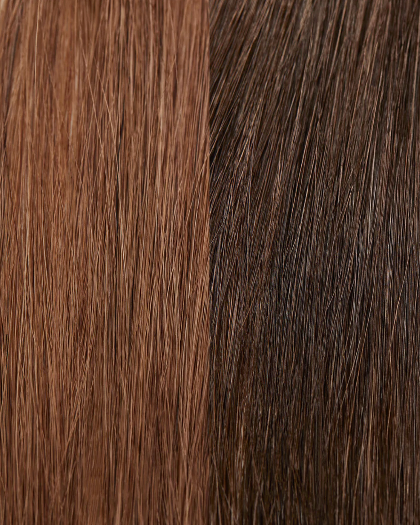 Resultaat van Maria Nila Colour Refresh voor en na foto's na het gebruik van een cacao intense donker bruine colour refresh kleurmasker