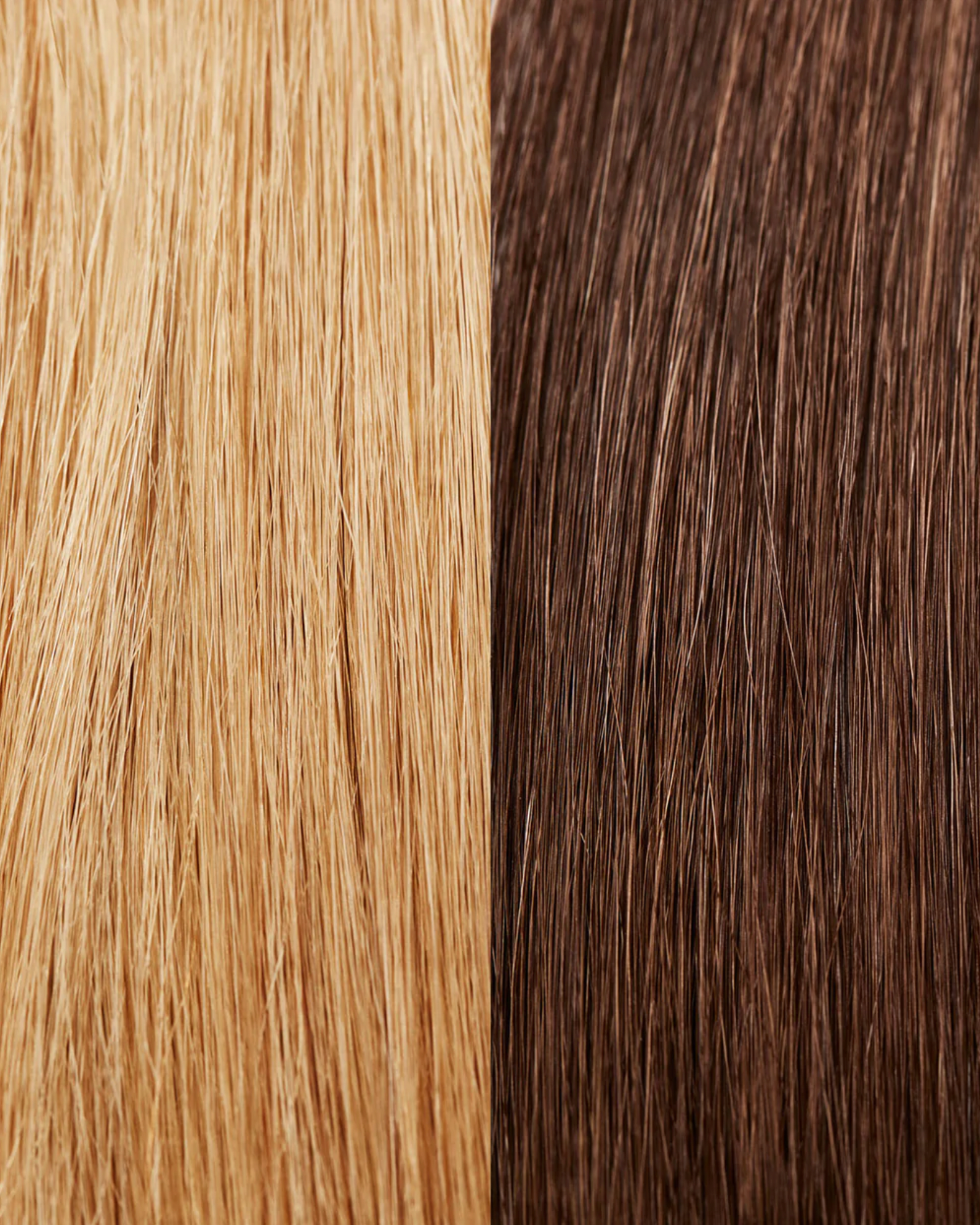 Resultaat van Maria Nila Colour Refresh voor en na foto's na het gebruik van een cacao bruine colour refresh kleurmasker