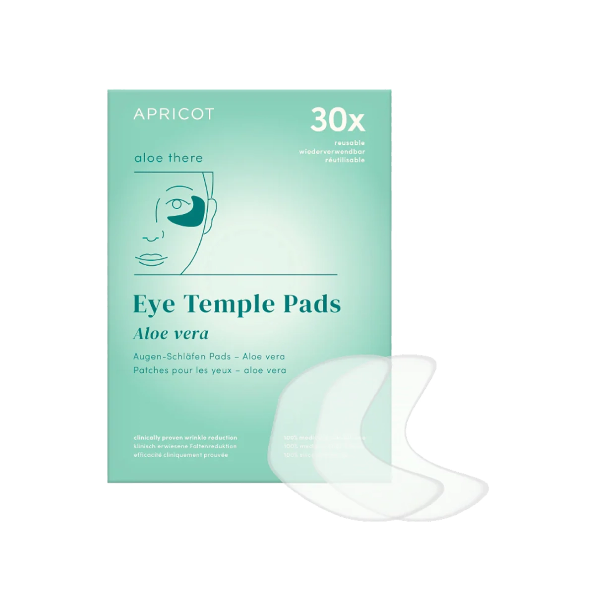 Een blik zegt meer dan 1.000 woorden en een ontspannen oogcontour nog meer. Onze herbruikbare vegan pads van pure medische siliconen zijn verrijkt met verzachtende en herstellende Aloë Vera. Maak ze af en toe schoon en behandel ze goed. Je krijgt tot 30 behandelingen uit één pad. Hoe vaker je ze gebruikt, hoe gladder, verzorgder en stralender je huid zal zijn.