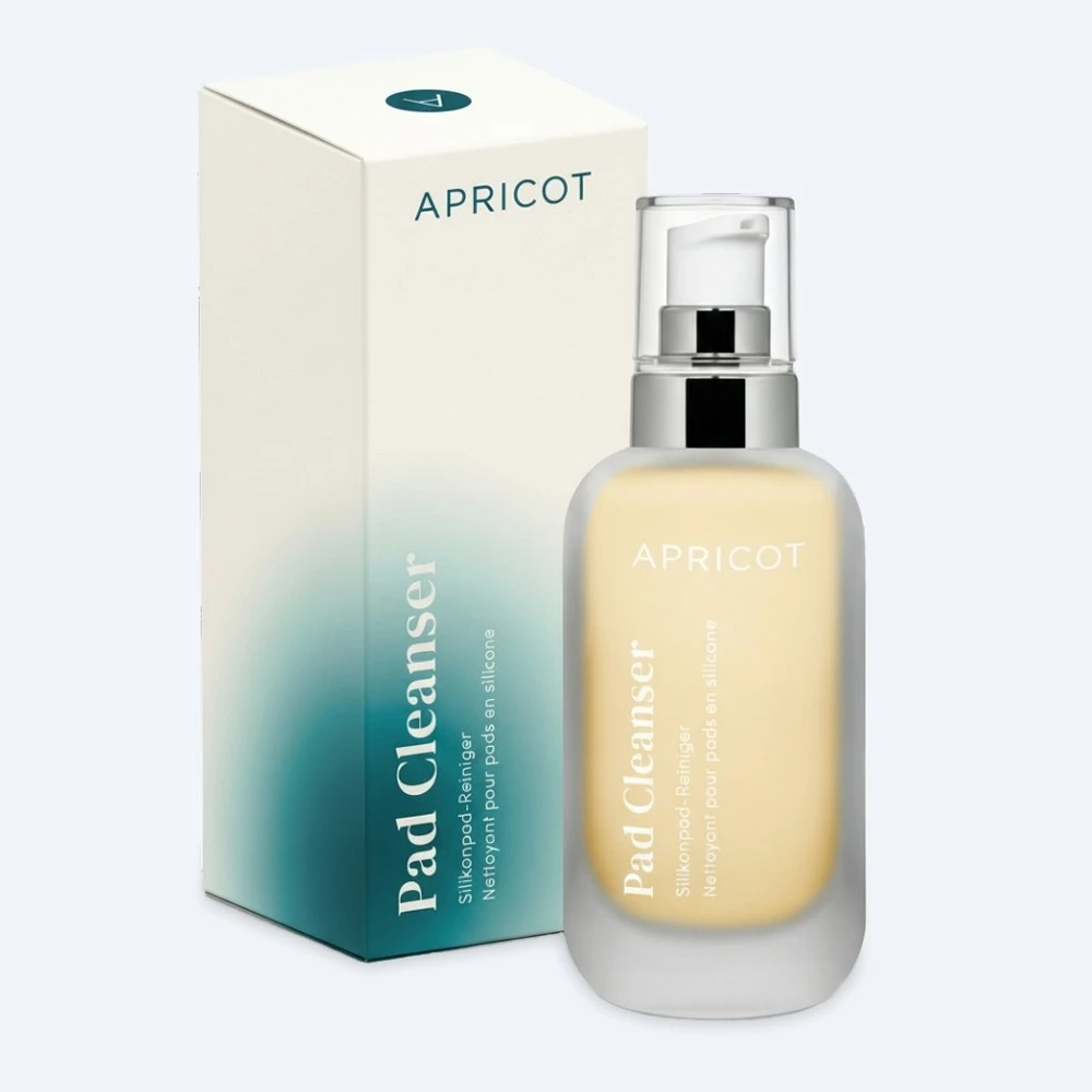 APRICOT Pas Cleanser, Voor grondige reiniging van siliconen beauty pads. Zo gaan je pads nog langer mee. v