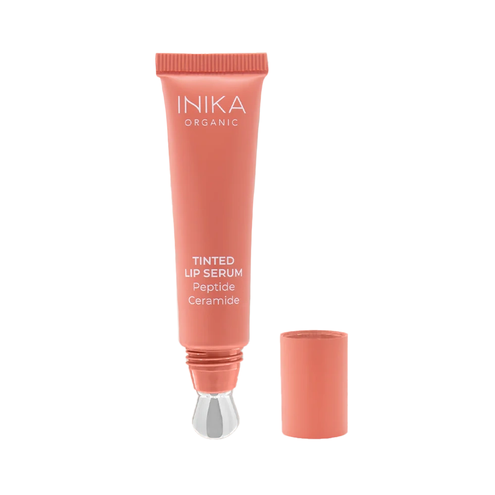 #kleur_blush Inika Organic Tinted Lip Serum in de kleur Blush