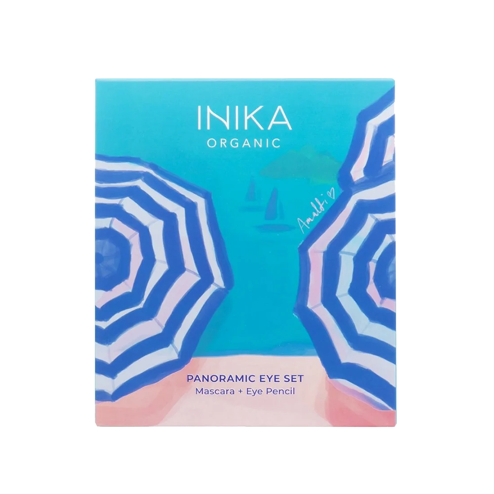 Creëer een verleidelijke, panoramische oogopslag met de INIKA Organic Panoramic Eye Duo Set. Deze exclusieve Limited Edition van INIKA Organic combineert twee onmisbare favorieten voor perfecte, gedefinieerde ogen: de bekroonde Long Lash Mascara en het Black Eye Pencil. Zacht voor zelfs de meest gevoelige ogen en 100% natuurlijk, biologisch, vegan, halal én plasticneutraal gecertificeerd.