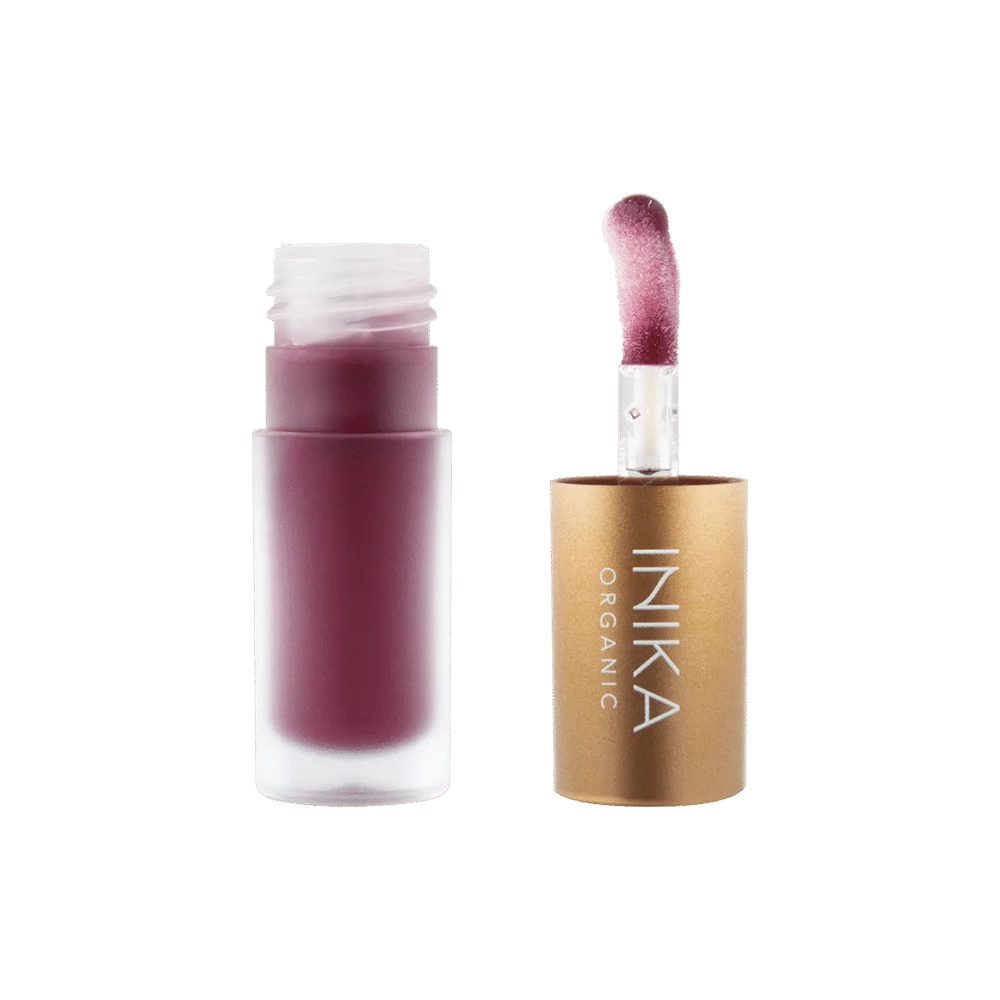 #kleur_Mulberry Inika Organic Tinted Lip Tint in de kleur Mulberry