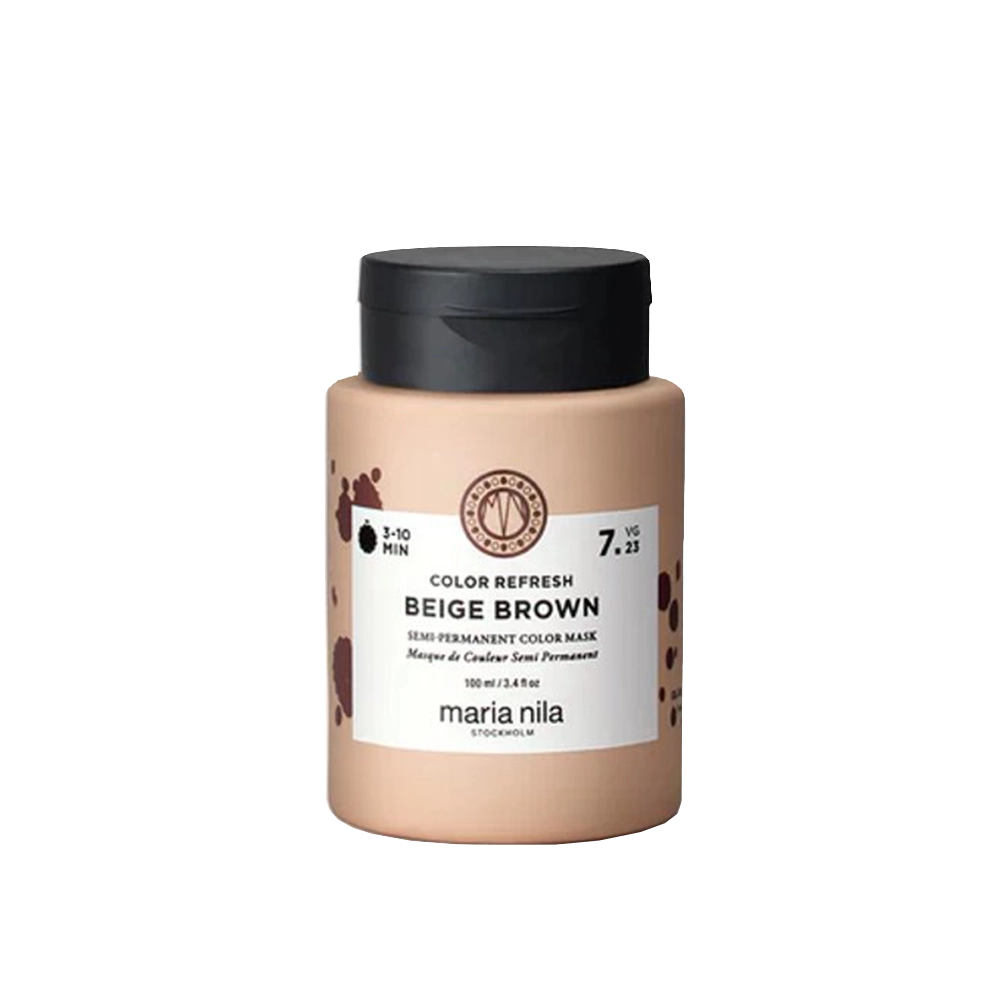 Maria Nila Colour Refresh is een vegan voedend kleurmasker met niet-permanente kleurpigmenten dat de kleur van je haar snel en gemakkelijk opfrist. Het natuurlijke masker bevat kleurpigmenten die door je haar worden opgenomen. Deze kleur verdwijnt langzaam weer na 4 tot 10 wasbeurten. Daarnaast hydrateert en vermindert dit haarmasker pluis voor een zijdezacht en glanzend resultaat.