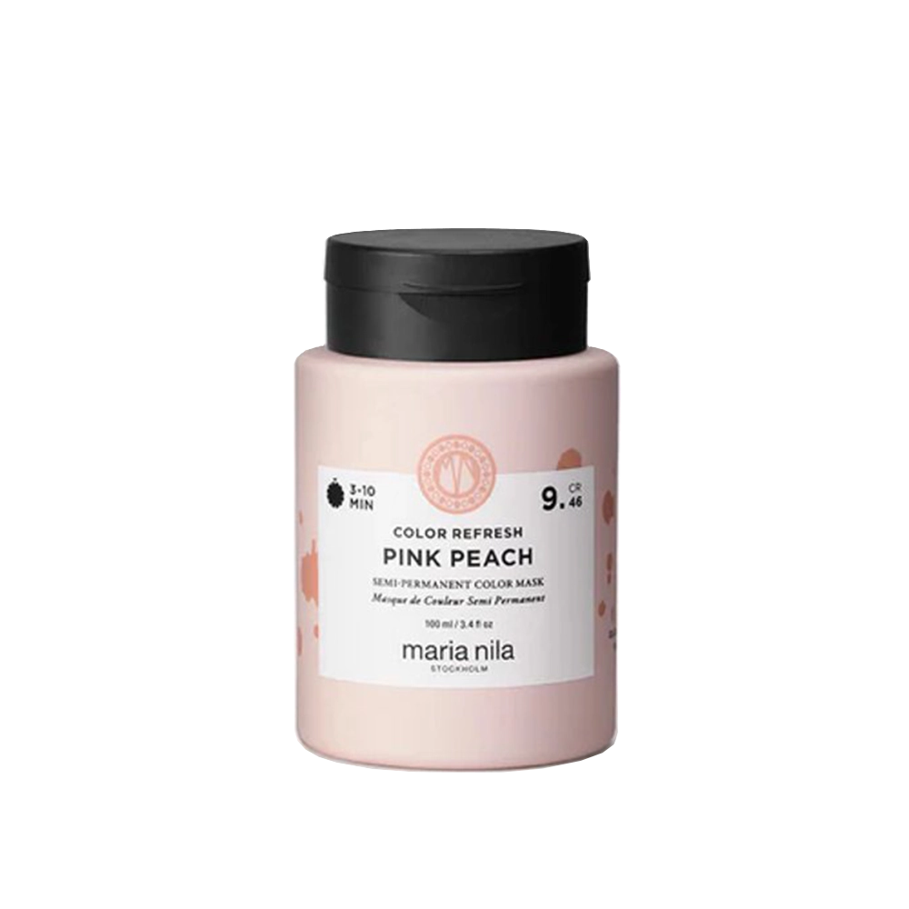 Maria Nila Colour Refresh is een vegan voedend kleurmasker met niet-permanente kleurpigmenten dat de kleur van je haar snel en gemakkelijk opfrist. Het natuurlijke masker bevat kleurpigmenten die door je haar worden opgenomen. Deze kleur verdwijnt langzaam weer na 4 tot 10 wasbeurten. Daarnaast hydrateert en vermindert dit haarmasker pluis voor een zijdezacht en glanzend resultaat.