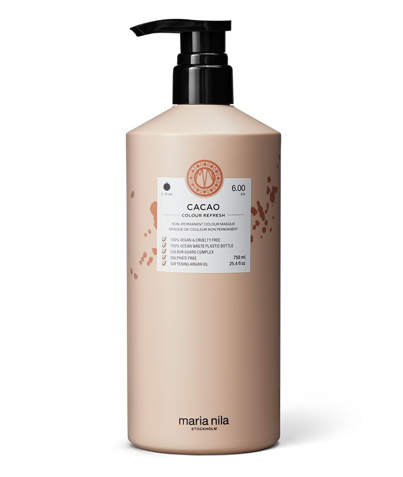 Maria Nila Colour refresh Cacao 750ml salonsize extra grote voordeelfles.