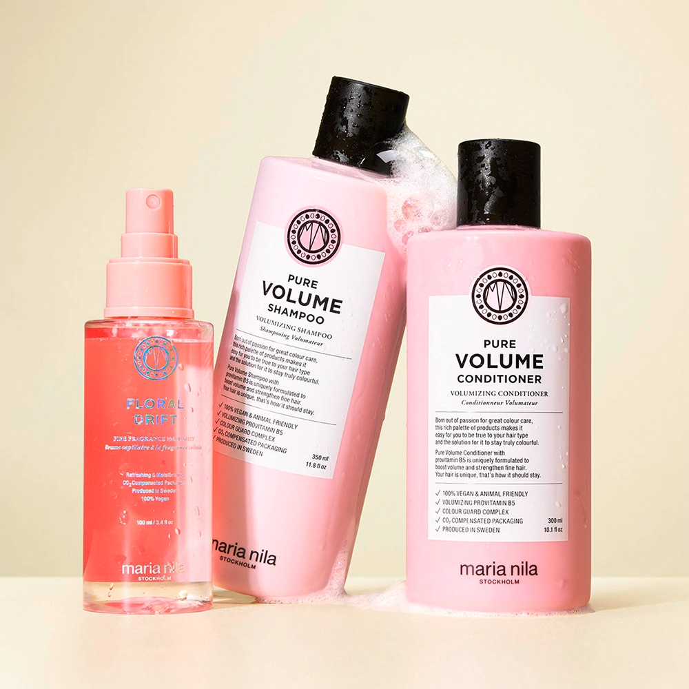 Maria Nila Pure Volume Beauty Box sfeerbeeld producten naast elkaar