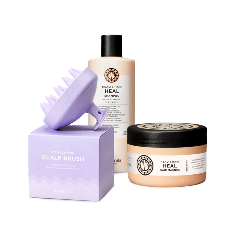 Head & Hair Heal Set: Shampoo & Masque + Gratis Scalp Brush