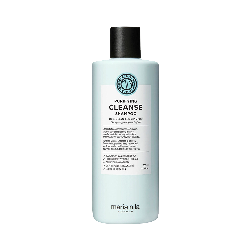 De Maria Nila Purifying Cleanse Shampoo is jouw sleutel tot een diepe, verfrissende reiniging en een gezonde hoofdhuid. De basis voor glanzend, sterk en vitaal haar. Deze professionele vegan shampoo zonder sulfaten, parabenen of siliconen verwijdert effectief onzuiverheden, overtollig talg en productresten, terwijl de natuurlijke balans van je hoofdhuid behouden blijft.