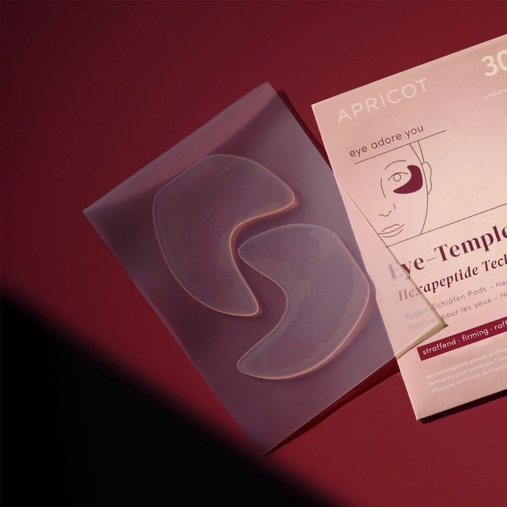 APRICOT Eye &amp; Temple Pads met Hexapeptide technology, een anti-verouderingspad dat is gemaakt van pure medische siliconen.&nbsp;
