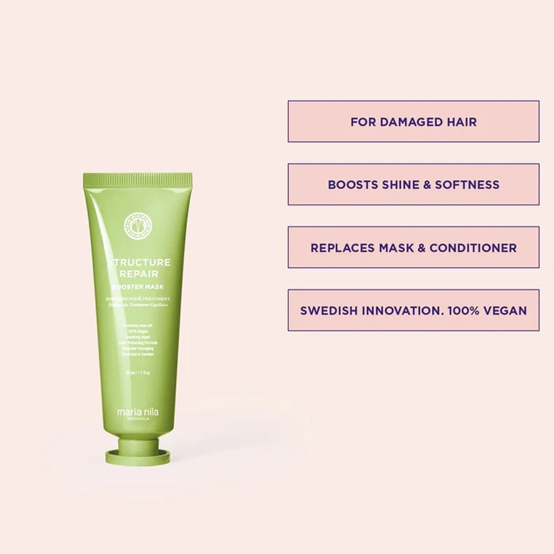 Voordelen Maria Nila Structure Repair Booster vegan haarmasker
