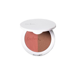 De Rice Powder Blush & Bronzer van Ere Perez is een blush en bronzer duo voor een Sunkissed look. Met dit poeder duo geef je een mooie kleur aan je gezicht, maar je kunt ze natuurlijk ook gebruiken als oogschaduw en om lichtelijk te contouren. Ze hebben een satin finish met een subtiele glow. De poeders verzorgen de huid door de toevoeging van Chamomile & Vitamine E. De kleur Brooklyn bevat een warme roze blush en bronzer die voor elke huidskleur geschikt is.