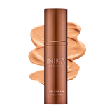 Verrijkt met anti-oxidanten, mineralen en vitamines. 3- in 1 product (primer, dagverzorging & foundation). Zeer gemakkelijk aan te brengen en versmelt met de eigen huidteint. Helpt de productie van collageen te verbeteren en rimpels te bestrijden. Vrij van alcohol, parabenen en andere chemische ingrediënten. 80% biologische ingrediënten. 100% natuurlijk, 100% halal, 100% vegan en dierproefvrij.