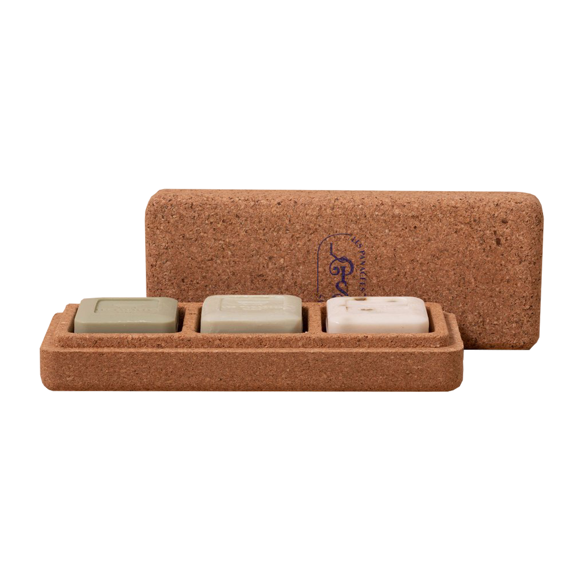 LES PANACEES travel case voor 3 vegan natuurlijke reiszeepjes