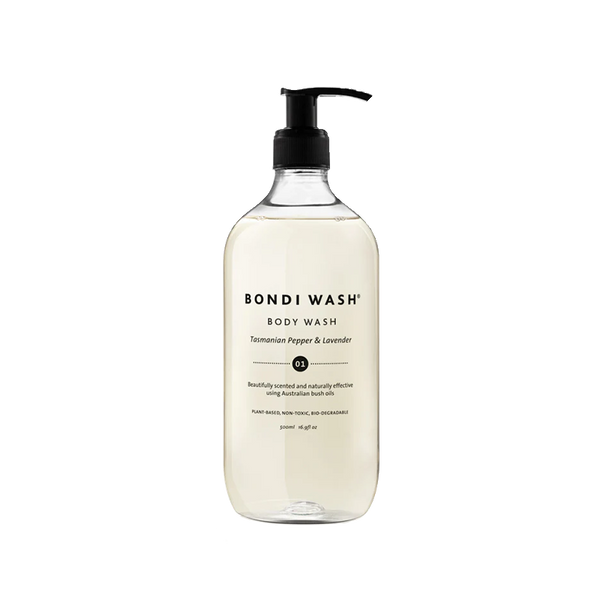 Bondi Wash's Hand Wash is een vegan bodywash, handgemaakt in Australië met een luxe mix van Australische essentiële oliën, waaronder antibacteriële Tasmaanse gepeperde en lavendelolie en hydraterende ingrediënten zoals aloë vera, vitamine E en zonnebloemolie. De verfrissende en voedende formule is perfect voor mensen met een gevoelige huid, eczeem of dermatitis.