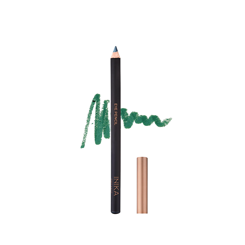 Geef je ogen extra definitie met dit groene vegan oogpotlood van INIKA Organic in de kleur Emerald. Gemaakt van natuurlijke plantaardige ingrediënten en pure minerale pigmenten. Deze natuurlijke eye pencils zijn daardoor ook zeer geschikt voor gevoelige ogen. #kleur_emerald