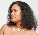 Maria Nila Black Colour Refresh haarmasker voor en na op donker haar