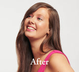 Resultaat van Maria Nila Colour Refresh voor en na foto's na het gebruik van een cacao intense donker bruine colour refresh kleurmasker