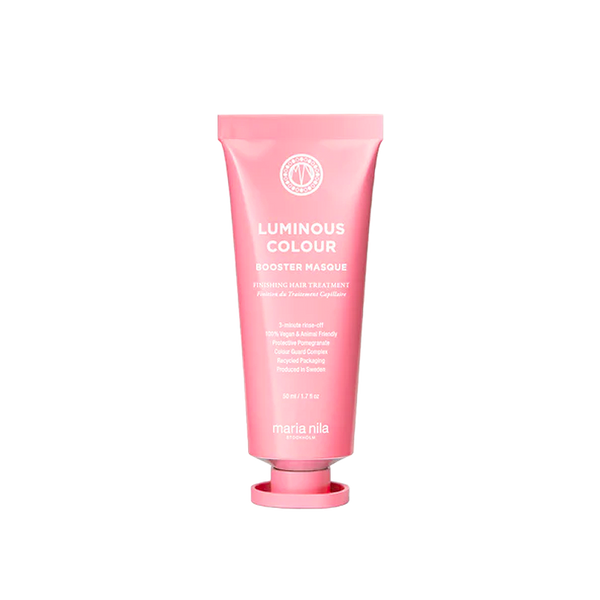 Luminous Colour Booster Masque is een snelwerkende en diep voedende finishing treatment die je haar enorm zacht en glanzend maakt. Geformuleerd met granaatappelextract en Color Guard Complex om gekleurd haar te versterken en te beschermen. 