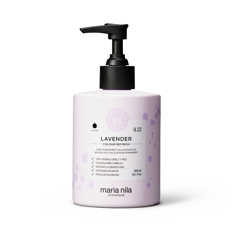 Maria Nila Colour refresh Lavender vegan haarmasker. Paars Kleur masker pastel lila tinten. 