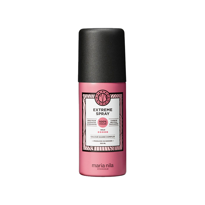 Maria Nila's 100% natuurlijke en vegan haarspray met extreme hold. 