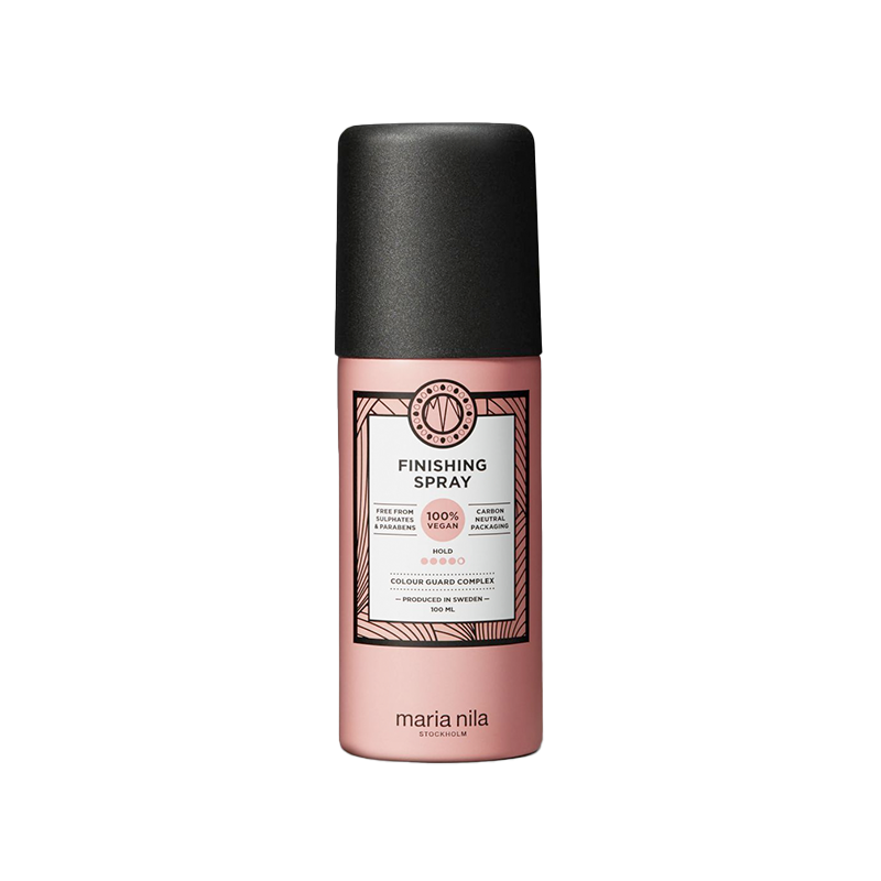 Maria Nila Finishing Spray, de 100% natuurlijke haarspray, volledig vegan en cruelty free. 