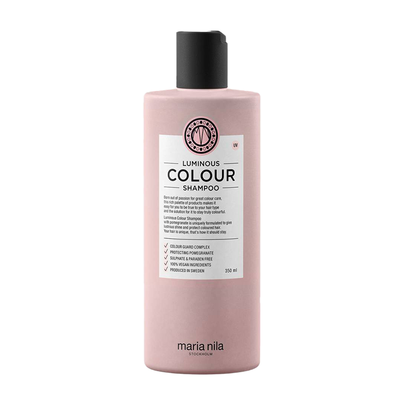 Maria Nila Luminous Colour Shampoo is een kleurbehoudende shampoo speciaal voor gekleurd haar die het haar herstelt, versterkt en een prachtige glans geeft.