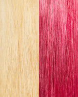 Resultaat van Maria Nila Pink Pop Colour Refresh haarmasker op licht blond haar