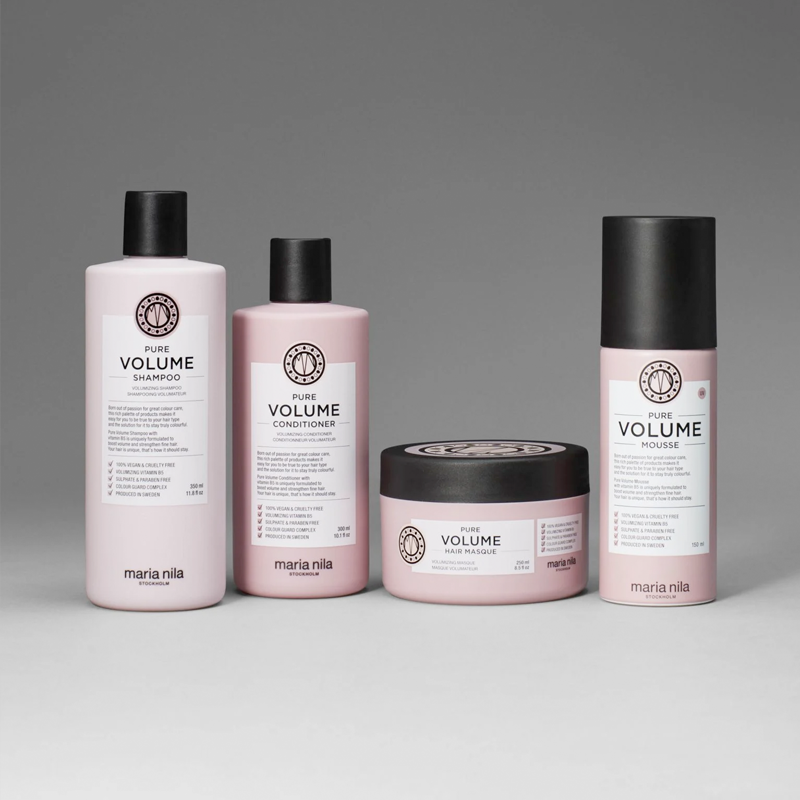 Maria Nila's Pure Volume collectie: clean, vegan, 100% natuurlijk en duurzame haarverzorging.