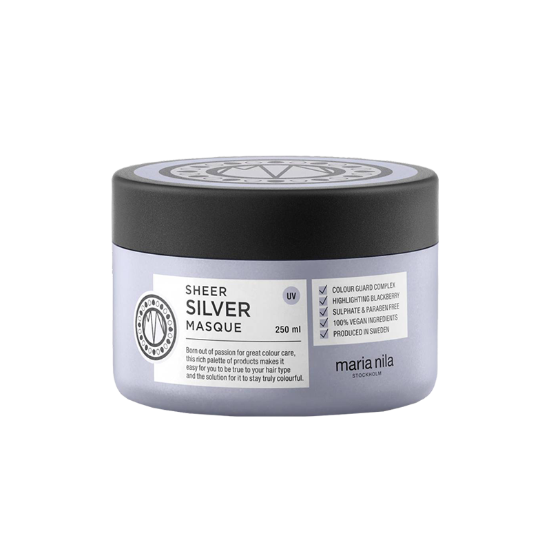 Maria Nila Sheer Silver Masque - Vegan zilver haarmasker met voor asblond, grijs of wit haar