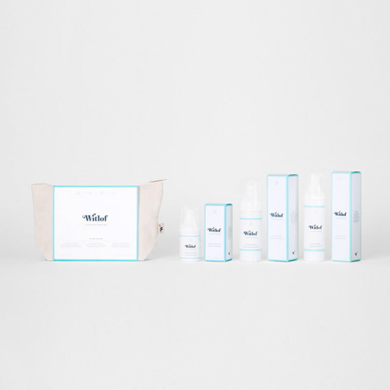 Witlof Try & Travel Set: Toiletbag + Mousse + Toner + Facial Cream nu met gratis tasje